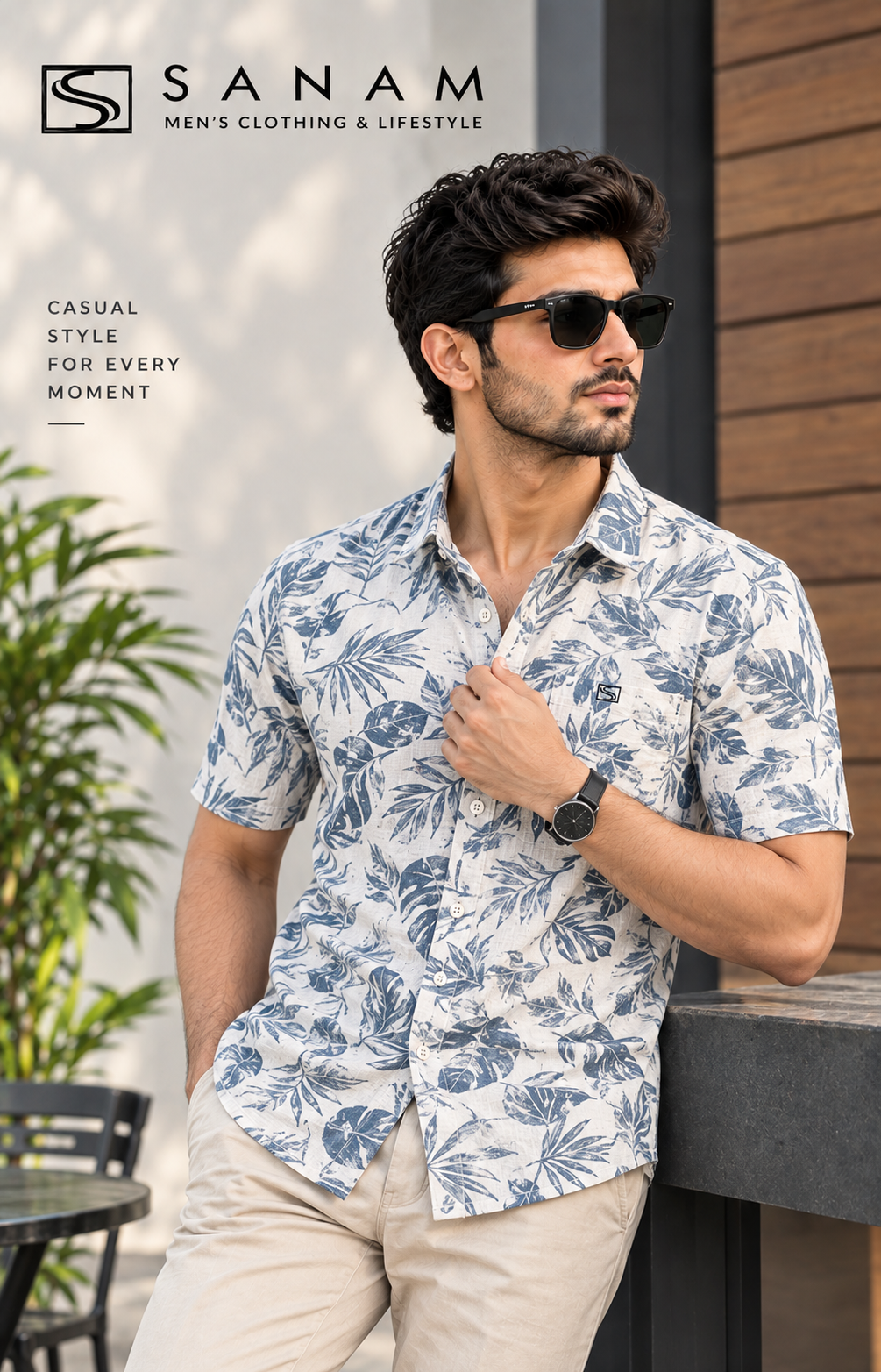 Half Sleeve Printed Casual Shirt