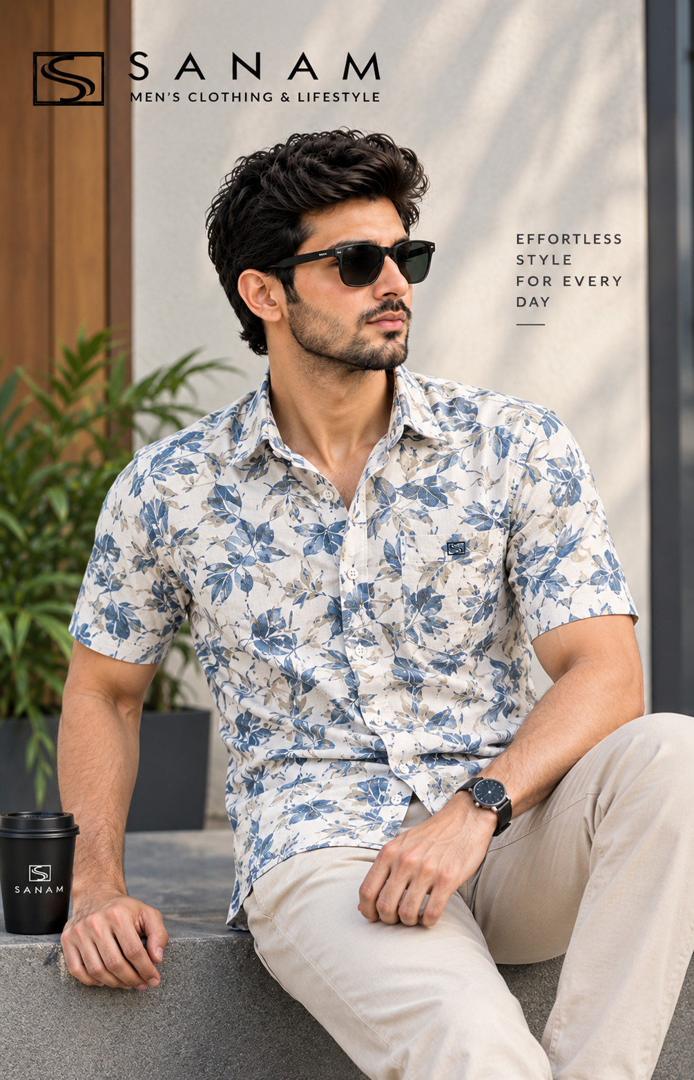 Half  Printed Casual Shirt